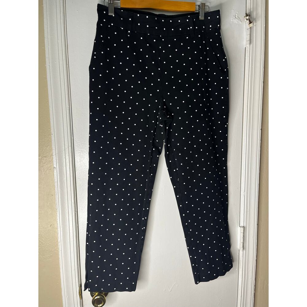Boston Proper Polka Dot Cropped Pull-On Pants - Size 12 - Picture 6 of 6